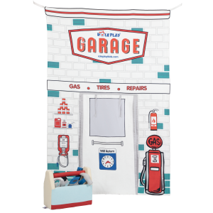 Kinder Spielzelt Garage – Role Play Zelt für Auto Fans, Mit Werkzeug & Zubehör, Rollenspiel & Kreatives Spielen drinnen und draußen