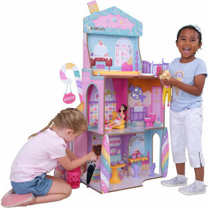 KidKraft Candy Castle Puppenhaus – Verzaubertes Süßigkeiten-Schloss für endlosen Spielspaß!