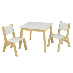 Modernes Tisch-Set mit 2 Stühlen (Weiß) - Kidkraft (27025)